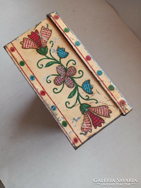 Kugler henrik gerbeaud antique pastry metal box plate box box