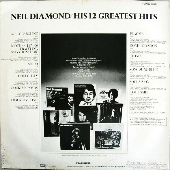 Neil Diamond - His 12 Greatest Hits (LP, Comp, Ltd, Picture disc)