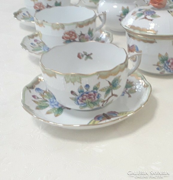 6-person tea set with Victorian pattern from Herend