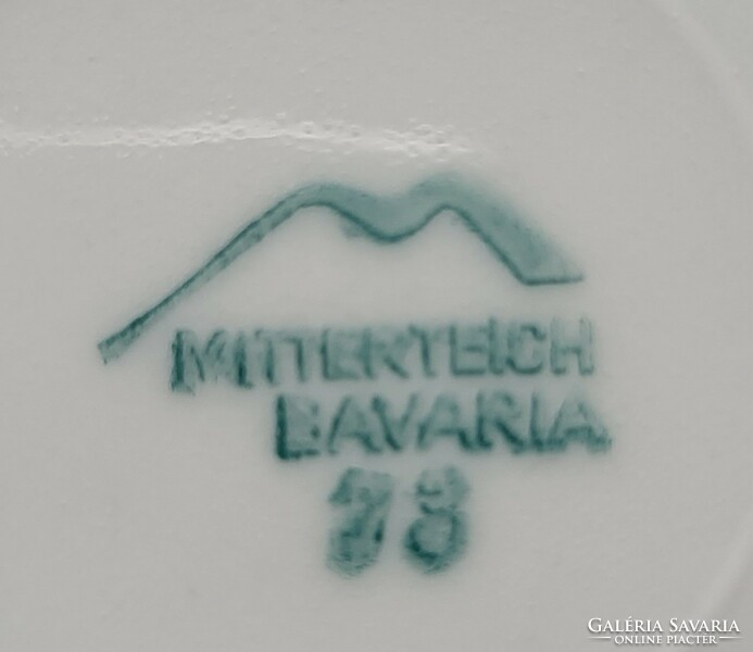 Mitterteich Bavaria német porcelán reggeliző szett csésze csészealj kistányér kávés teás