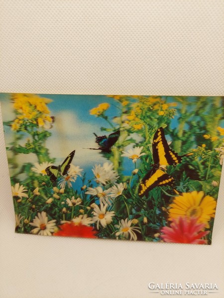 3D képeslap, lepkék, pillangók, postatiszta (Akár INGYENES szállítással)