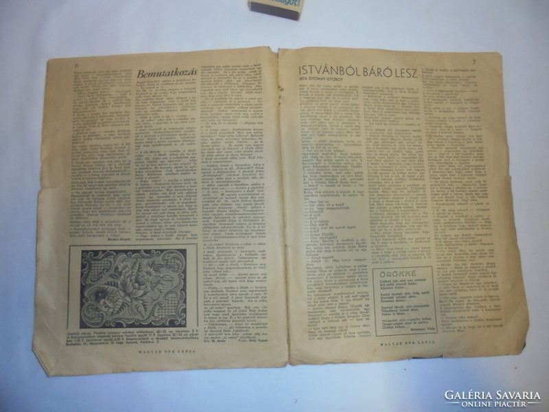 Hungarian women's paper 1942 - old newspaper even for a birthday