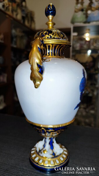 Antique royal dux lidded vase
