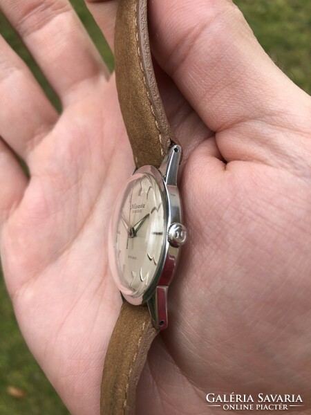 Nivada discus steel case watch in original condition, 1960s