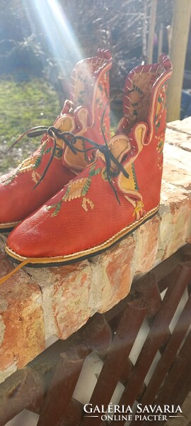 Kézzel varrt - perui  kézműves munka - cipő/mokaszin