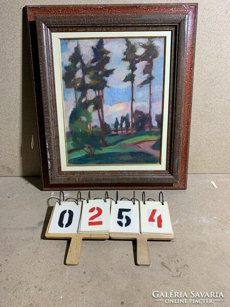 Balla Béla jelzéssel, olaj, fán, festmény, nagybányai táj, 50 x 40 cm-es.0254