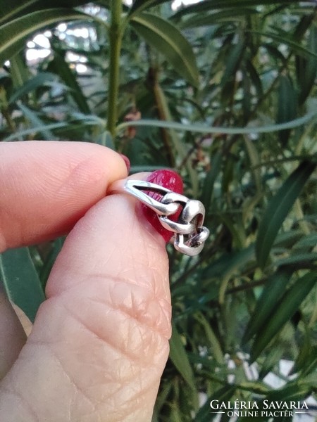 Szivecske mintás ezüst gyűrű