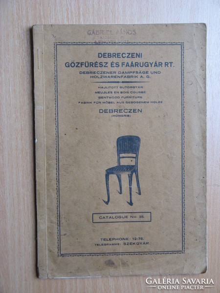 Debreczeni Gőzfűrész és Faárugyár Rt. Képes katalógus 1928 előtti RITKASÁG!
