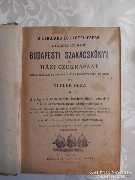 Kugler Géza  Szakácskönyv
