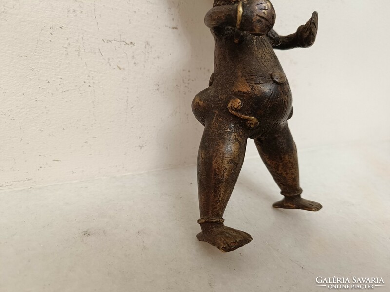 Antik afrikai szobor benini bronz harcos figura Benin 467 8205