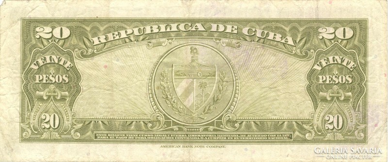 20 peso pesos 1960 Kuba 1.