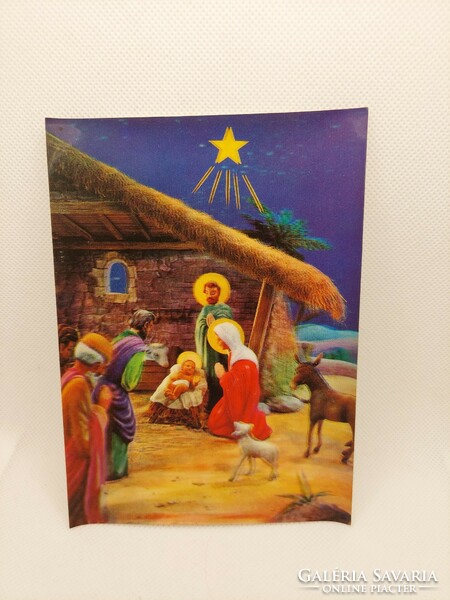 3D postcard, nativity scene, baby Jesus, three kings visit (even with free shipping)