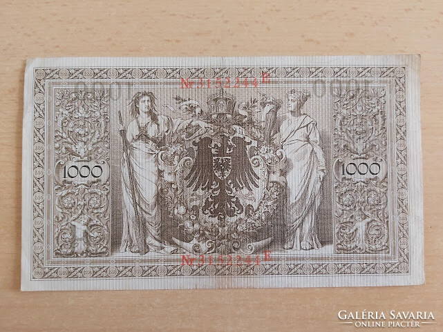 German Empire 1000 Marks 1910 315 red stamp