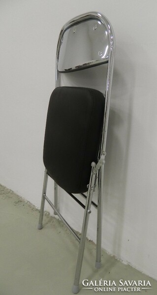 Retro / design leather desk chair with chrome frame