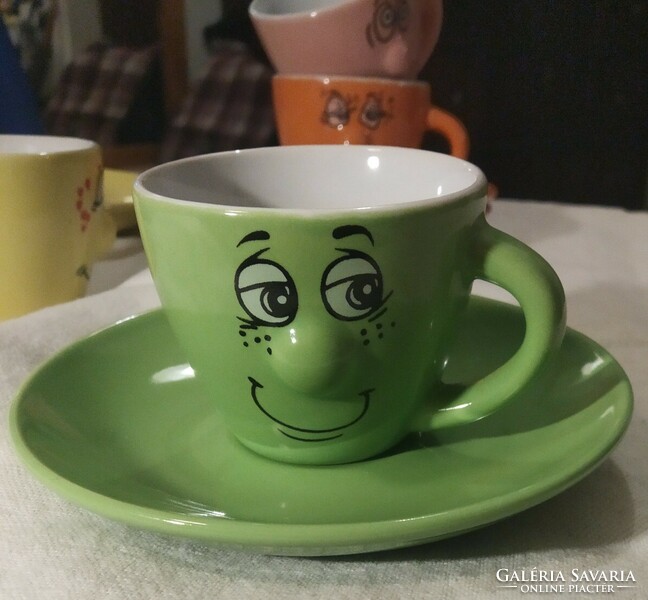 Ceramic coffee set faces