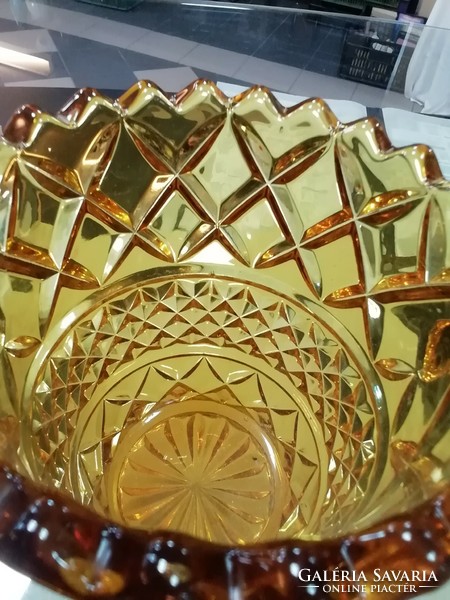 Amber glass ice bucket