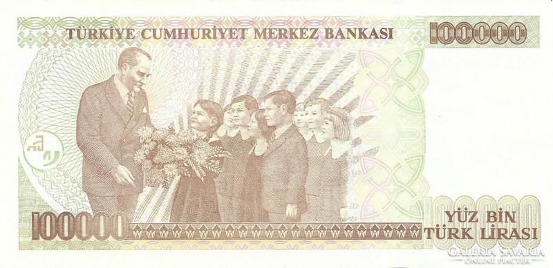 100000 lira 1970 Törökország Gyönyörű