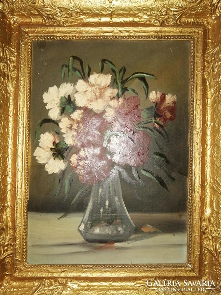 Virágcsendélet festmény képkeretben 37*46 cm