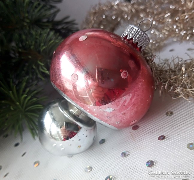 Retro Sopron mushroom Christmas tree ornament 5.5X7cm