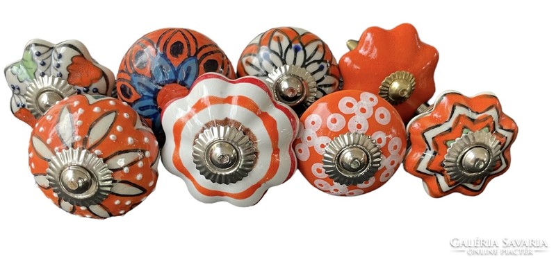 Vintage style porcelain furniture knob set (8 pieces)