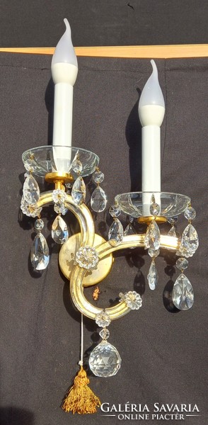 4 pieces of Maria Theresa style crystal wall arm