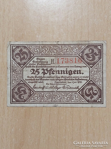 German 25 pfennig 1921 notgeld