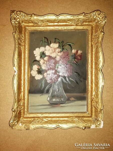 Flower still life painting in a picture frame 37*46 cm