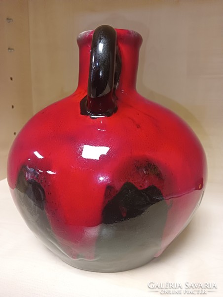 Zsuzsa Szombath black-red glazed ceramic