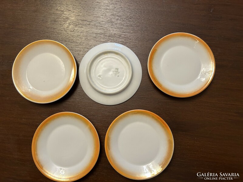 Zsolnay tányérka csészealj bonbonos tányér 5db színátmenetes