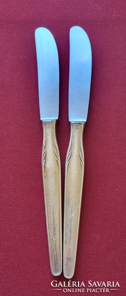2db ezüstözött kés 90 27 jelzéssel WMF rozsdamentes pengével evőeszköz ezüst színű