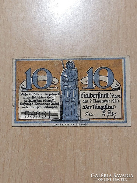 German 10 pfennig 1920 58981 notgeld