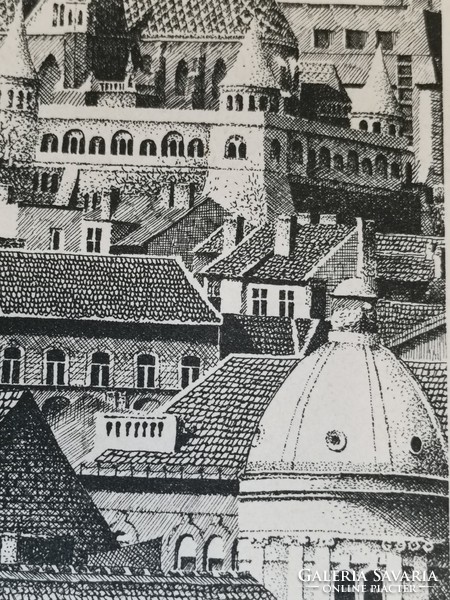 Gabriella Molnár's etching entitled Várhegy