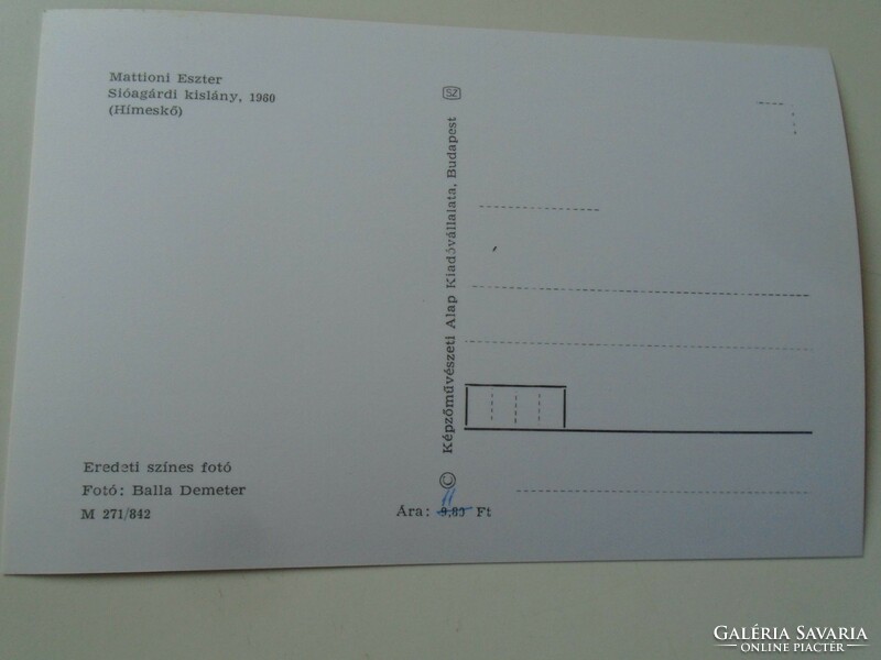 D200169 Mattioni Eszter - 6  db képeslap  Siógrád, Hímeskő, Matyó kislány   1984  erdeti színes fotó