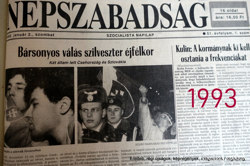 30. SZÜLETÉSNAPRA 1993 január 11  /  Népszabadság   /  Újság - Magyar / Napilap. Ssz.:  26625