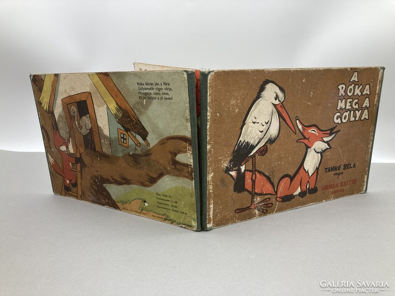 The fox and the stork - drawings by Béla Tankó, poems by Eszter Urban, 1958 - rare publication