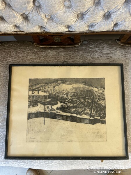 Antique etching