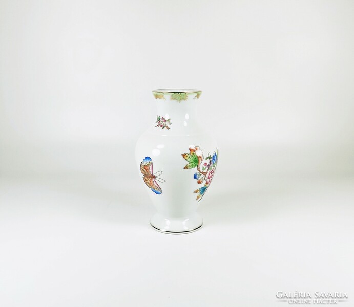 Herendi, viktória (vbo) patterned vase 16 cm., Flawless! (D008)