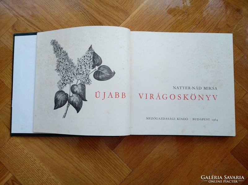 Natter-nád miksa antique new antique book with flowers 1964