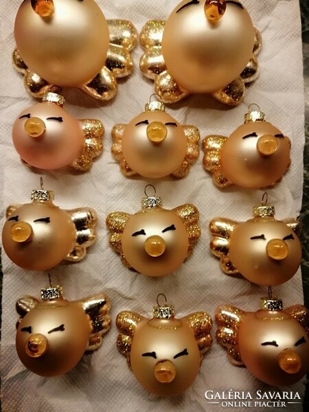 Retro Christmas tree glass ornaments pig head:)