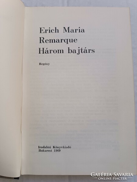 Erich Maria Remarque: Három bajtárs