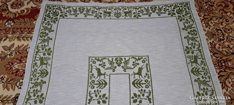 Old hunting tablecloth, military tablecloth (m4387)