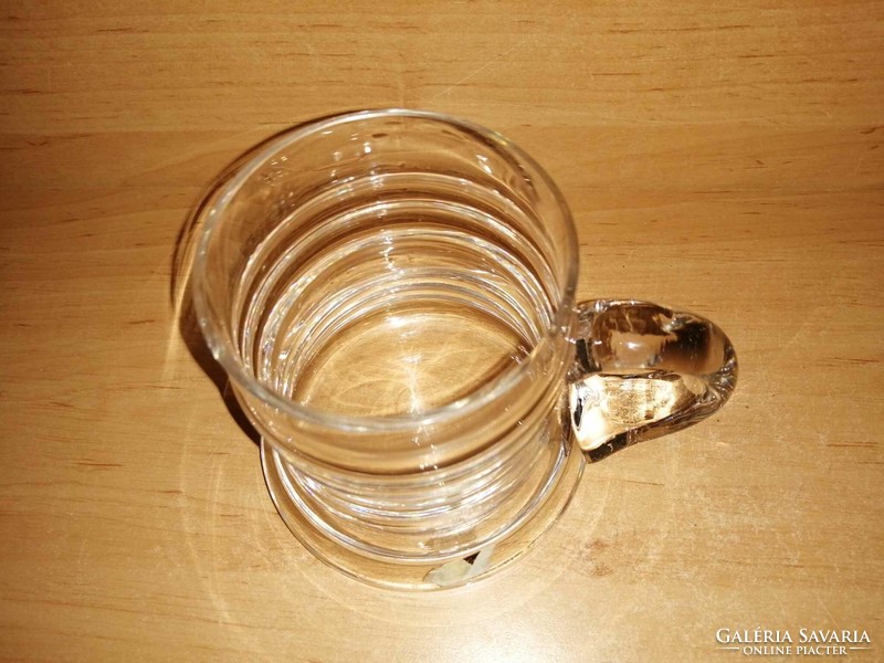 Szép formájú füles üveg söröskorsó (10/K)