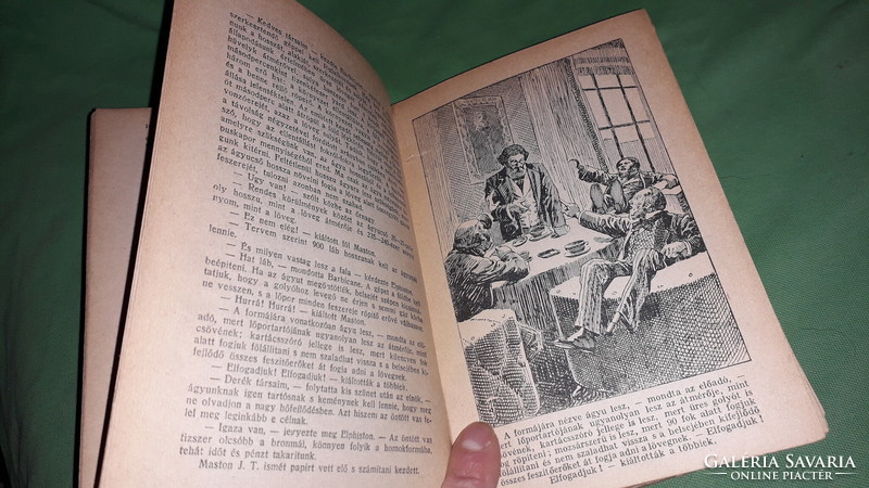 1900. Gyula Verne : journey to the moon/journey around the moon book according to the pictures Hungarian circle. Newspaper