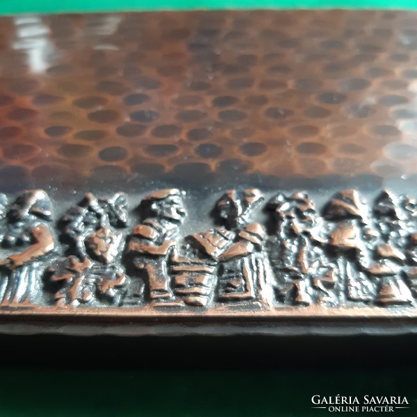 Hungarian industrial artist, vintage scene card holder box