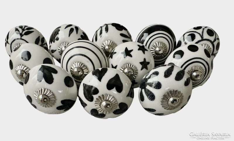 Vintage style porcelain furniture knob set (12 pieces)