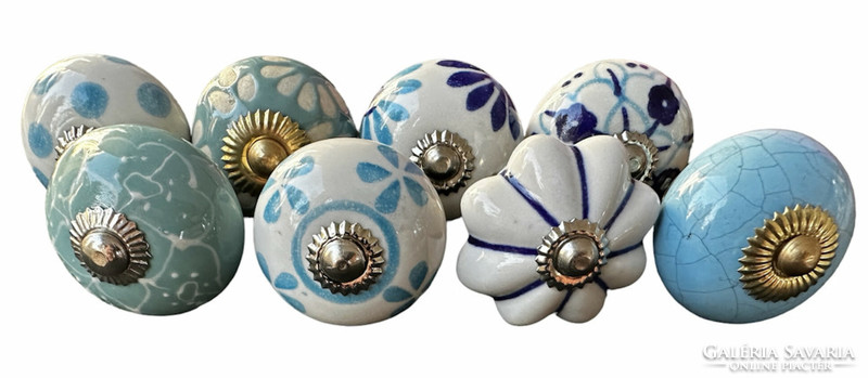 Vintage style porcelain furniture knob set (8 pieces)