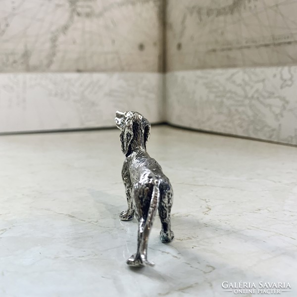 800 silver dachshund figure, with Hungarian hallmark, video available
