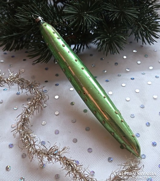 Régi zöld karácsonyfa dísz 15cm