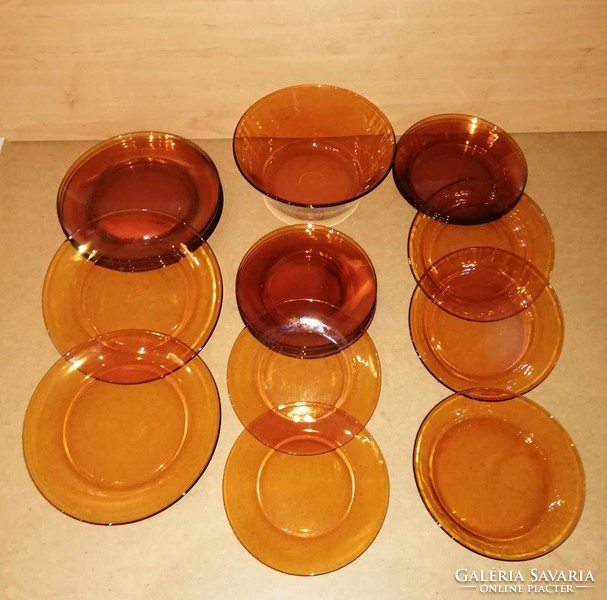 Duralex French glass tableware, plate, bowl - 19 pieces in one (b)