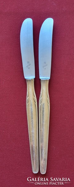 2db ezüstözött kés 90 27 jelzéssel WMF rozsdamentes pengével evőeszköz ezüst színű
